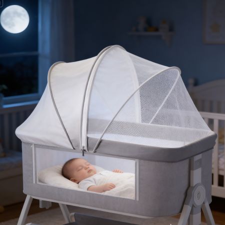 moustiquaires lit bébé barrière douce blanche nuit sereine