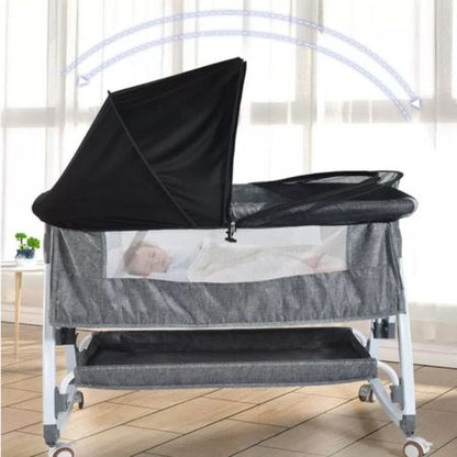 moustiquaires lit bébé barrière douce noir double fermeture