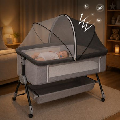 moustiquaires lit bébé barrière douce noir en maille