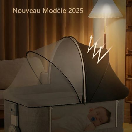 moustiquaires lit bébé barrière douce noir protecteur