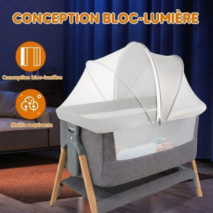 moustiquaires lit bébé barrière opaque blanche en maille