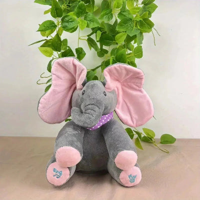 peluche éléphant mélodie cache cache rose