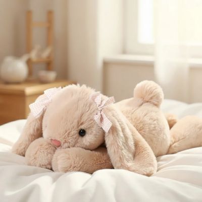 peluche lapin mignon chasse les peurs