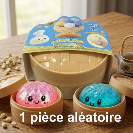 squishy dumpling jouets sensoriel anti stress boite surprise