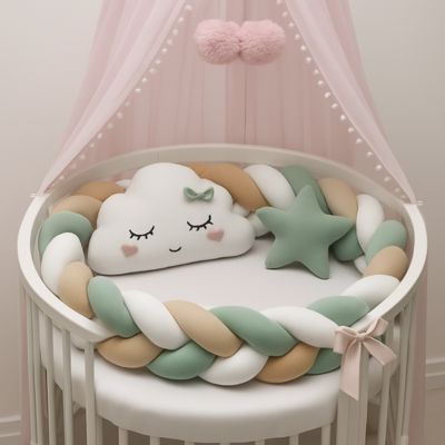 tour de lit tressé moelleux