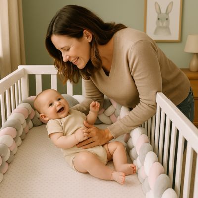 Tresse de lit bébé argentrose