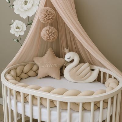 tresse de lit bebe beige moelleuse