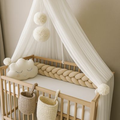 tresse de lit bebe beige respirant