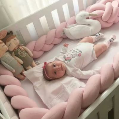 tresse de lit bébé Rose