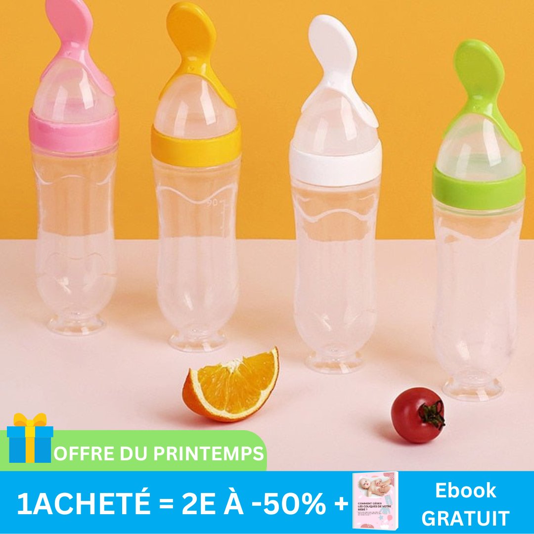 Biberon avec cuillère | EasyBottle™ - Bonheur enfantine